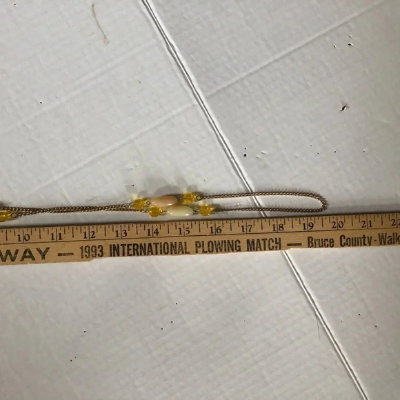 Vtg Sarah Coventry Yellow  Beaded Necklace - Picture 8 of 8
